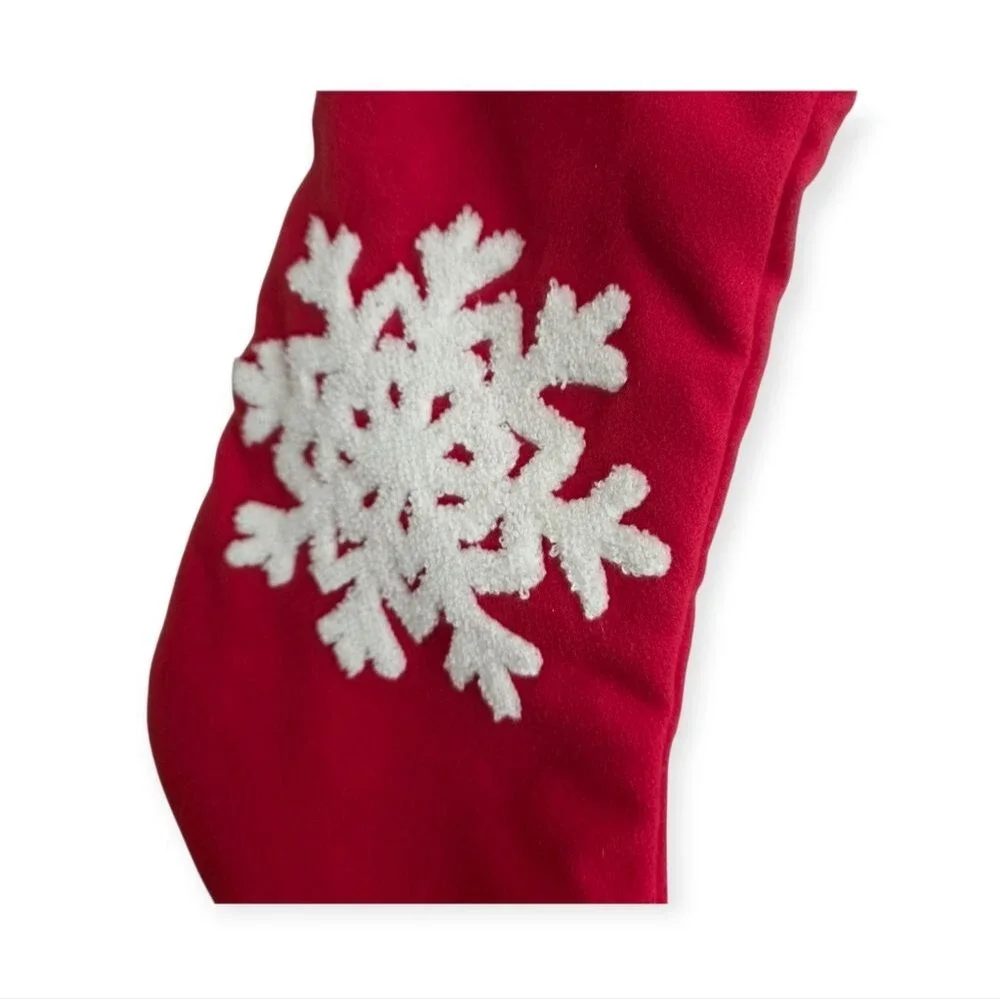 Tufted Snowflake Christmas Stocking